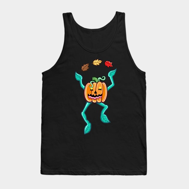 Dancing Jack-O-Lantern Tank Top by Art by Deborah Camp